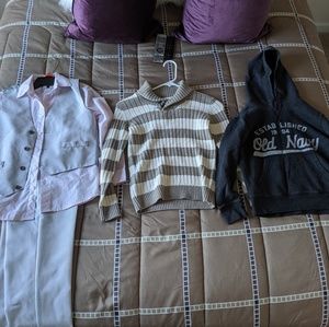 Boys Sweater, Hoodie and Dress Clothes Bundle